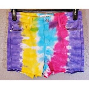 Judy Blue Women's Denim Tie Dyed Cutoff Jean Shorts Size Medium